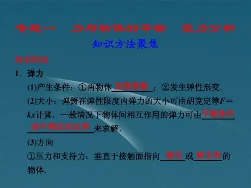 【步步高】高考物理二轮 复习与增分策略 专题一 力与物体的平衡 受力分析课件