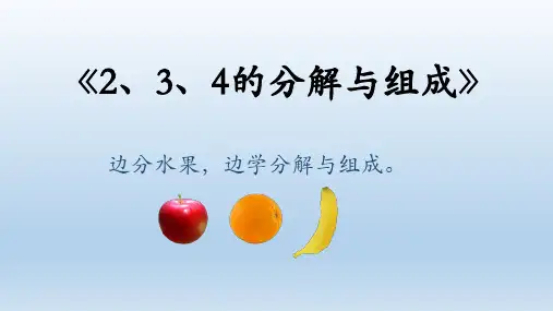 幼儿园大班-2、3、4的分解与组成