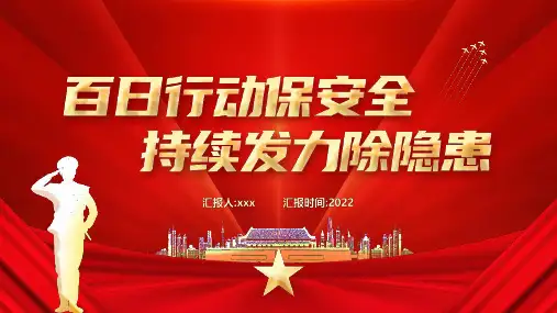 完整版百日行动保安全持续发力除隐患解读PPT