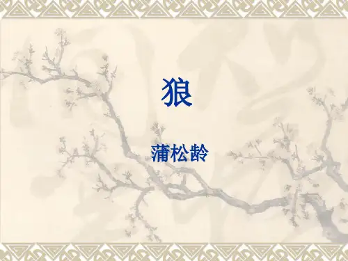 蒲松龄《狼》(复习课)