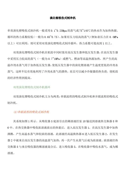 溴化锂制冷知识