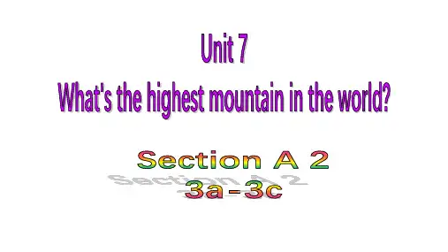 人教版八年级英语下册教学课件-Unit 7-Section A (3a-3c)