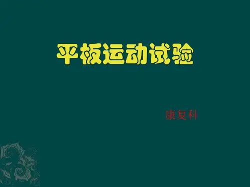 平板运动试验