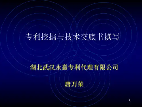 专利申请与发明专利挖掘PPT演示课件