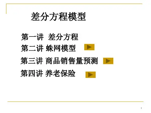差分方程模型ppt课件