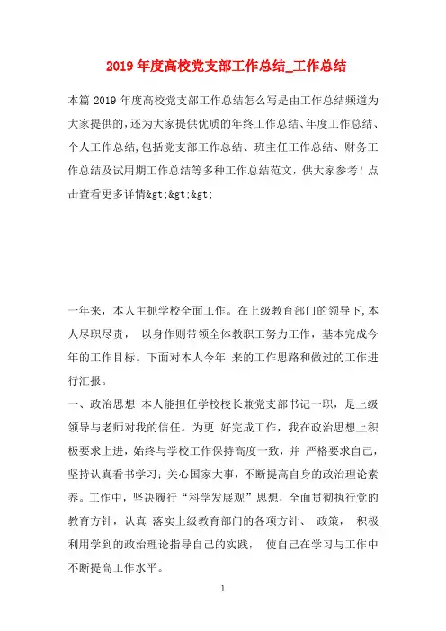 2019年度高校党支部工作总结_工作总结.doc