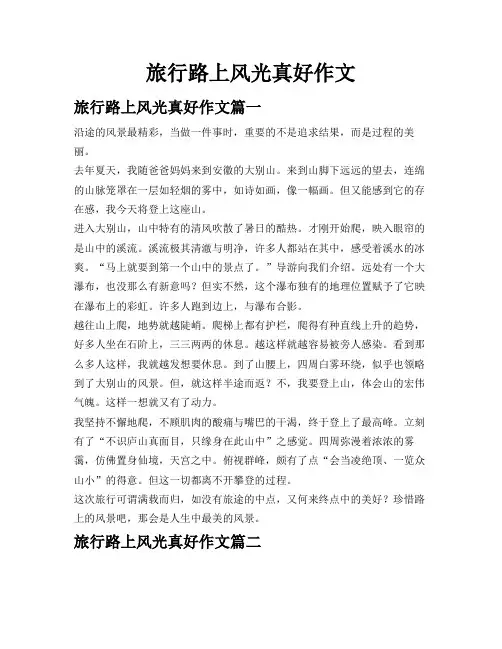 旅行路上风光真好作文