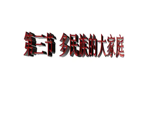 星球地理八年级上册第一章 第三节  多民族的大家庭(共30张PPT)