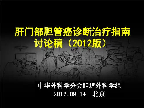 郑树国教授肝门部胆管癌诊断治疗指南(讨论版)