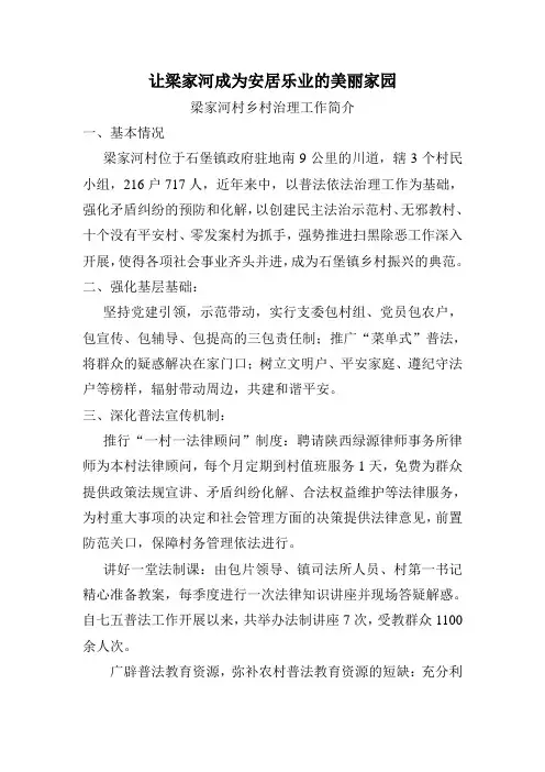 乡村治理简介