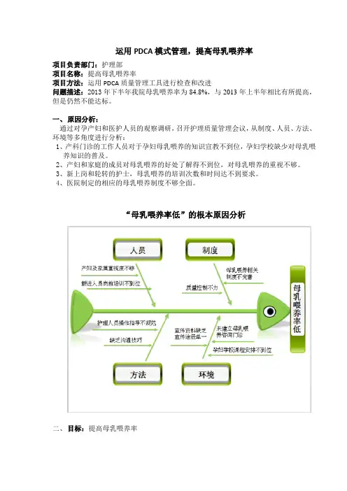 母乳喂养PDCA