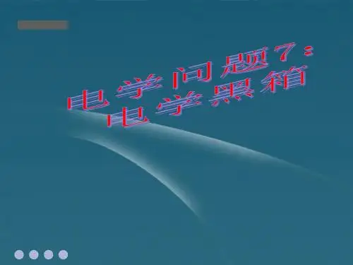 八年级物理下册 第六章综合电学黑箱问题课件 人教新课标