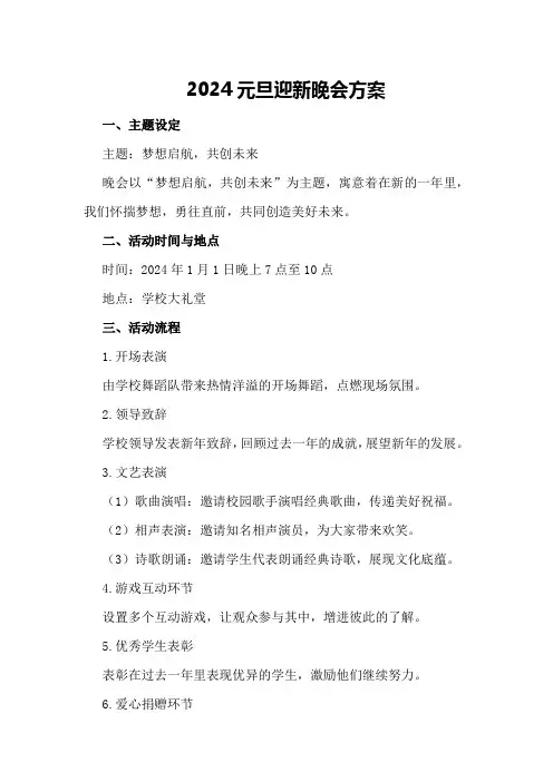2024元旦迎新晚会方案