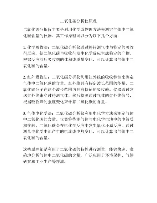 二氧化碳分析仪原理