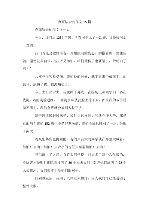 点面结合的作文15篇
