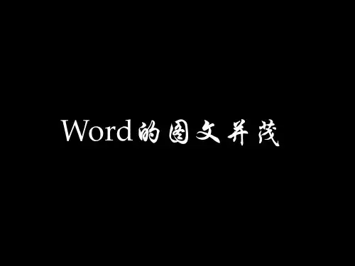 WORD的图文并茂