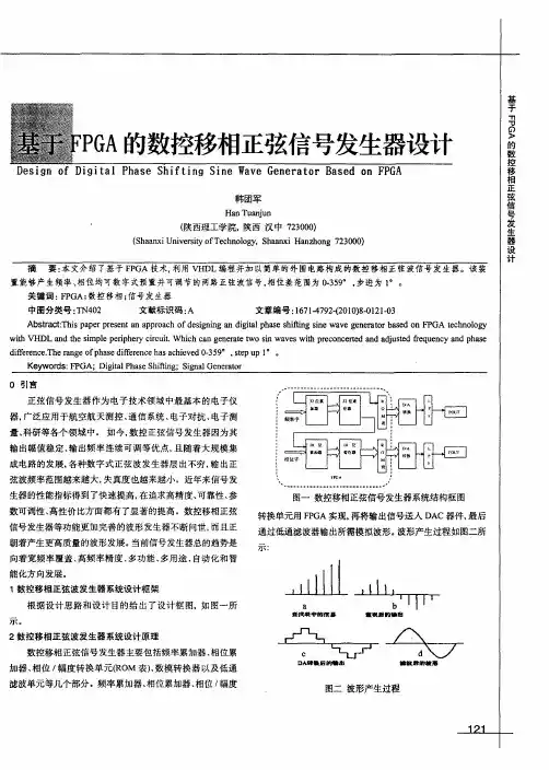 基于FPGA的数控移相正弦信号发生器设计
