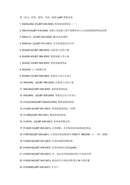 标准图集名称大全