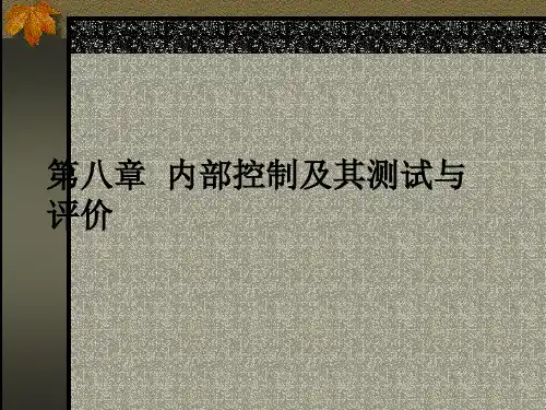 内部控制及其测试与评价(ppt 52页)