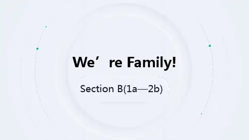 We are Family Section B(1a—2b)