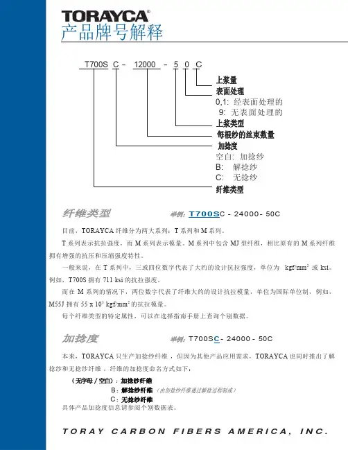 最权威东丽产品牌号解释-吐血翻译中文版