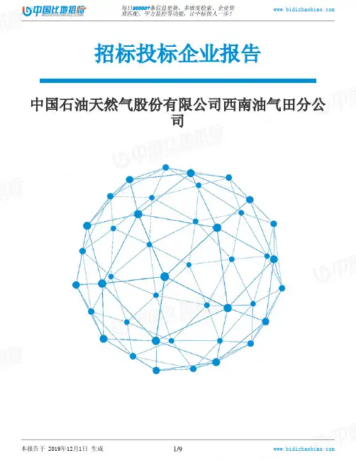 中国石油天然气股份有限公司西南油气田分公司-招投标数据分析报告