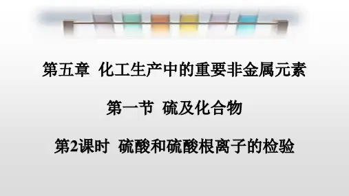 新人教版化学必修第二册第五章化工生产中的重要非金属元素第一节第2课时硫酸和硫酸根离子的检验课件22