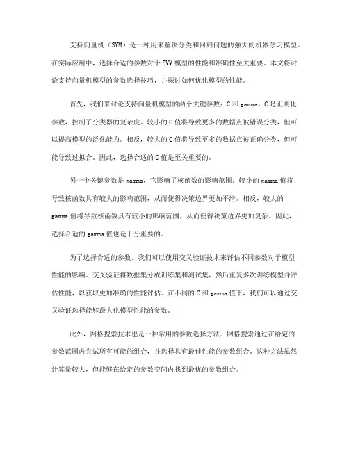 支持向量机模型的参数选择技巧(八)