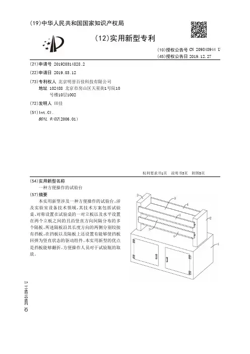 【CN209848944U】一种方便操作的试验台【专利】