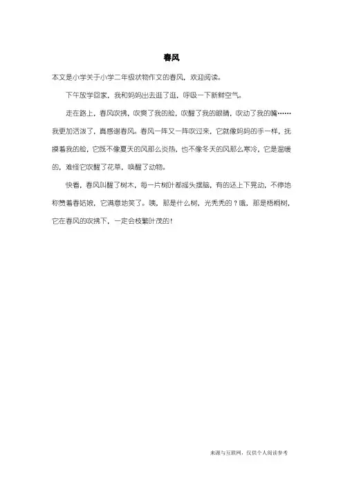 小学二年级状物作文：春风_1