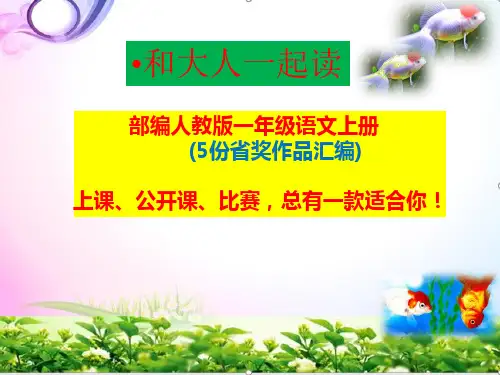 部编人教版一年级语文上册-语文园地五-和大人一起读《拔萝卜》ppt课件【5份省奖作品汇编】