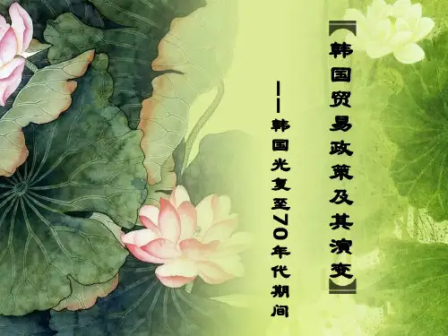 韩国贸易政策及其演变