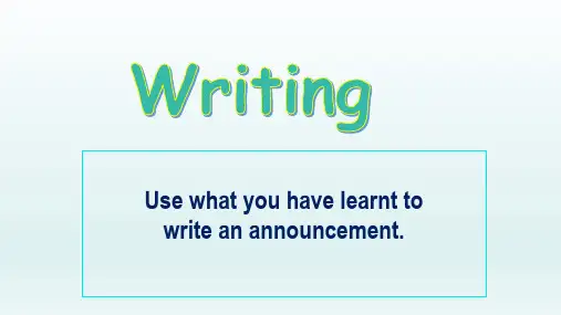Unit 1 Art Reading for writing (教学课件)-高中英语人教版