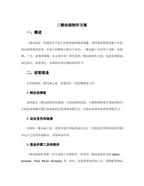 二维动画制作方案
