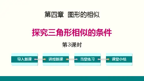 北师大版九年级上册数学《探索三角形相似的条件》图形的相似教学说课(第3课时)
