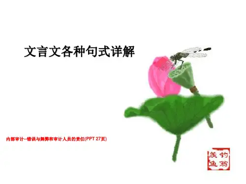 内部审计--错误与舞弊和审计人员的责任(PPT 27页)