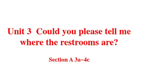 人教版九年级全册Unit 3 Could you please tell 3a-4c课件(共38页)