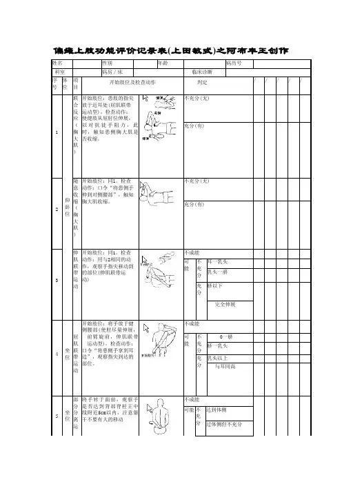 上田敏评定表