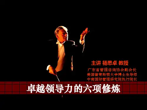 卓越领导力的6项修炼(杨思卓)
