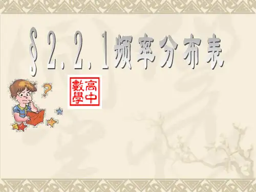 频率分布表