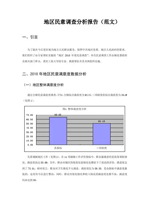 地区民意调查分析报告(范文)