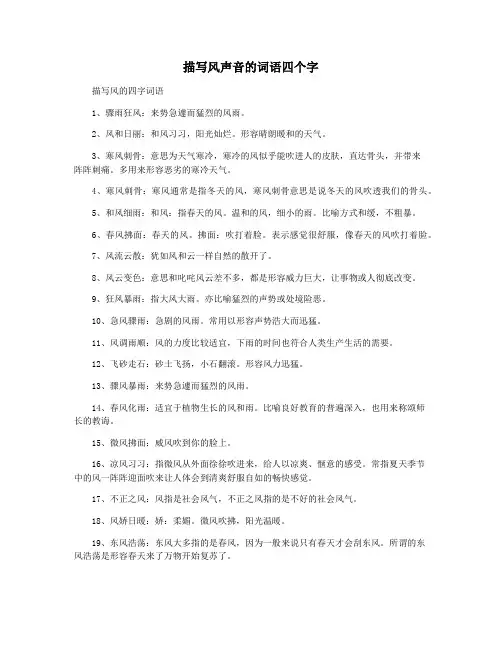 描写风声音的词语四个字
