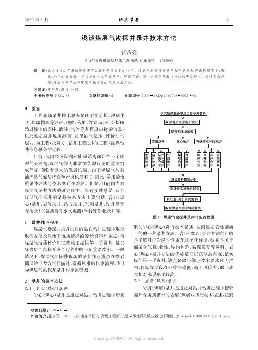 浅谈煤层气勘探井录井技术方法