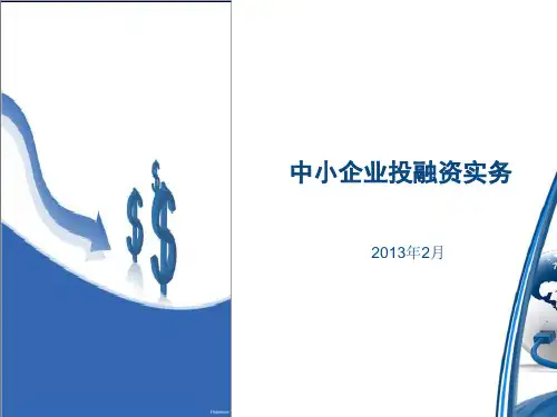 中小企业投融资实务培训.pptx