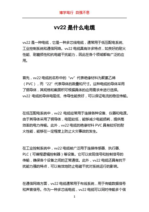 vv22是什么电缆
