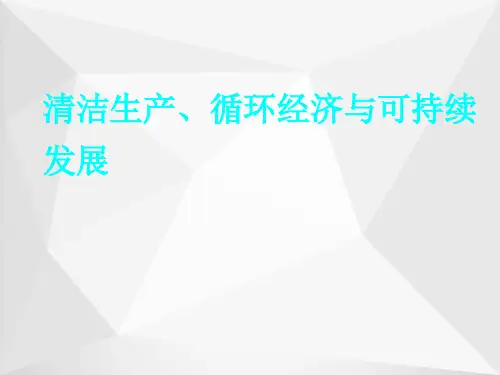 清洁生产、循环经济与可持续发展ppt