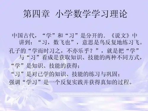 小学数学学习理论
