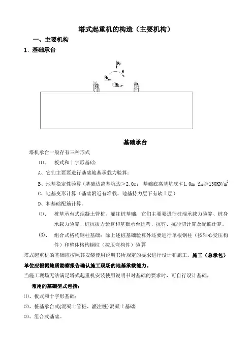 塔机1、塔式起重机的构造(主要结构)