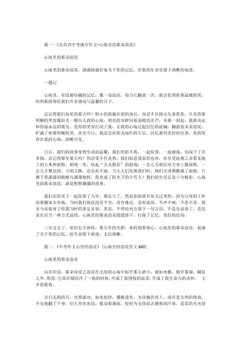 心海里的浪花作文600