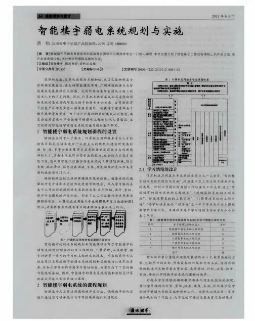 智能楼宇弱电系统规划与实施